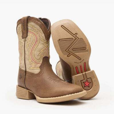 Durango® Lil' Rebel Pro™ Little Kids' Coffee and Bone Western Boot, , large
