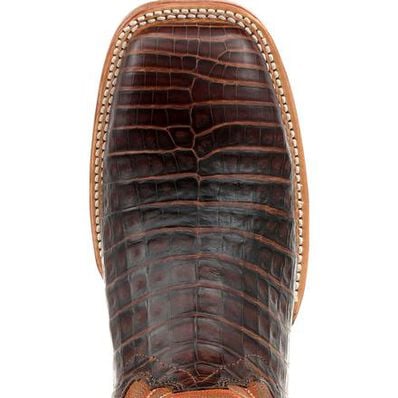 Durango® Premium Exotics™ Antiqued Chestnut Caiman Western Boot, , large