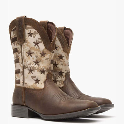 Durango® Westward™ Saddlehorn Digi Camo Flag Western Boot, , large