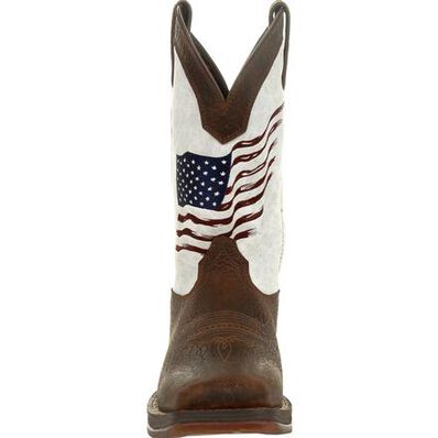 Rebel™ by Durango® Distressed Flag Embroidery Western Boot, , large