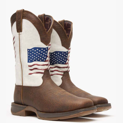 Rebel™ by Durango® Distressed Flag Embroidery Western Boot, , large