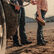 Father and daughter grooming horse wearing Durango Shyloh western kids boots