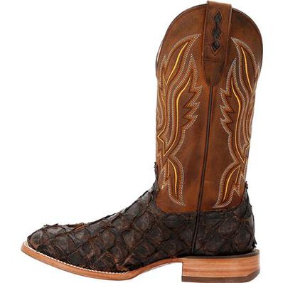 Durango® Premium Exotics™ Dark Brown Pirarucu Western Boot, , large