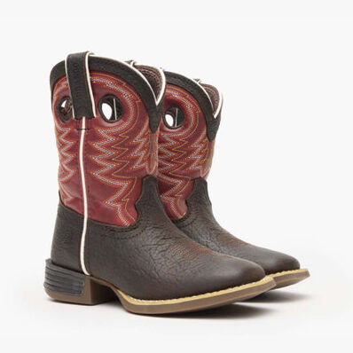 Durango® Lil' Rebel Pro™ Big Kid's Red Western Boot, , large