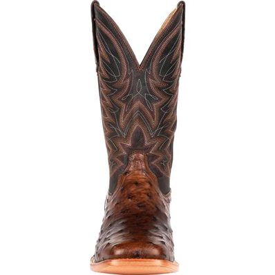 Durango® Premium Exotic Full-Quill Antiqued Saddle Western Boot, , large