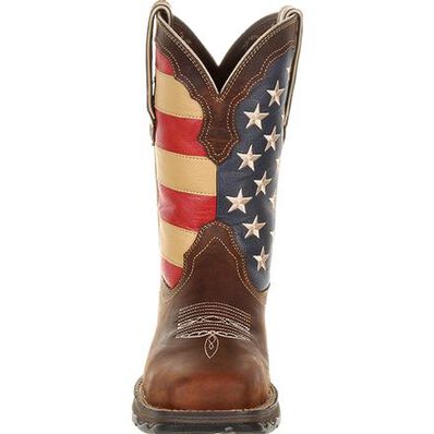 Lady Rebel Work™ by Durango® Steel Toe Patriotic Flag Work Boot, , large