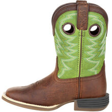 Durango® Lil' Rebel Pro™ Big Kid's Lime Western Boot