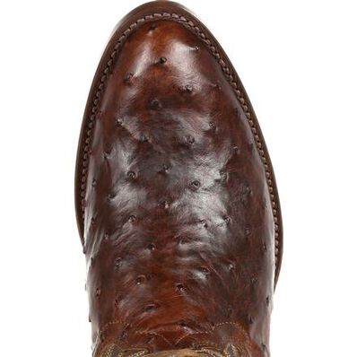 Durango® Premium Exotic Full-Quill Ostrich Oiled Saddle Western Boot, , large