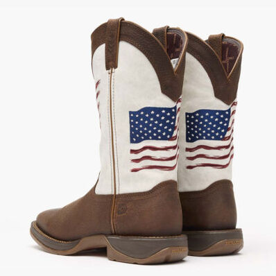 Rebel™ by Durango® Distressed Flag Embroidery Western Boot, , large