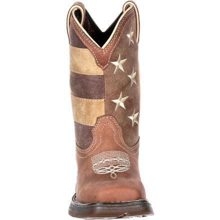 Lil Rebel by Durango Big Kids Faded Glory Flag Western Boot