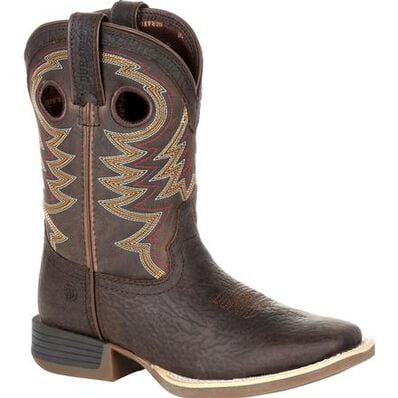 Durango® Lil' Rebel Pro™ Little Kid's Brown Western Boot, , large