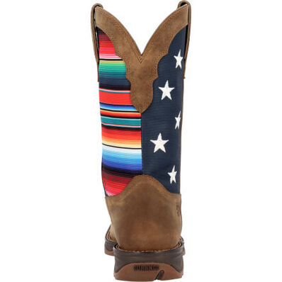Lady Rebel by Durango® Women's Dusty Brown Serape Flag Western Boot, , large