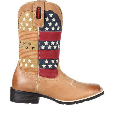 Durango® Mustang™ Women's Pull-On Patriotic Western Boot, , large