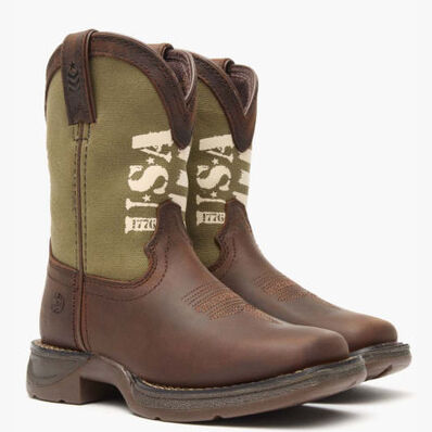 Lil' Rebel™ by Durango® Little Kids' Army Western Boot, , large