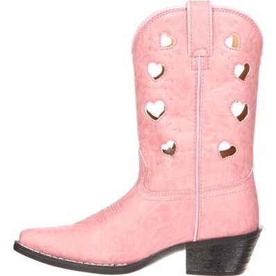 LIL' DURANGO® Heart Cutout Pink Western Boot, , large
