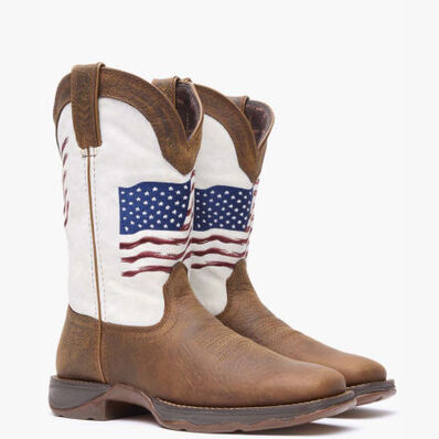 Lady Rebel™ by Durango® Women's Distressed Flag Embroidery Western Boot, , large