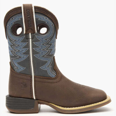 Durango® Lil' Rebel Pro™ Big Kid's Blue Western Boot, , large
