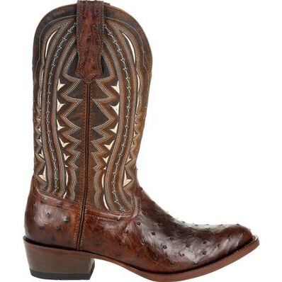 Durango® Premium Exotic Full-Quill Ostrich Oiled Saddle Western Boot, , large