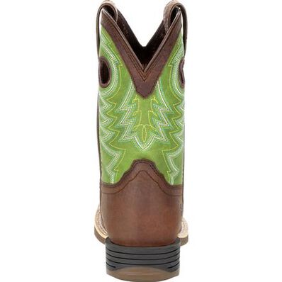Durango® Lil' Rebel Pro™ Little Kid's Lime Western Boot, , large