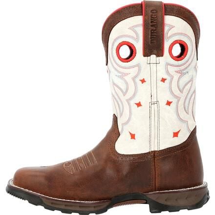 Women's square steel toe work boots hot sale