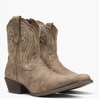 Crush™ by Durango® Women's Distressed Shortie Western Boot, , large