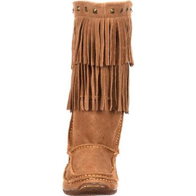 Durango® City Women's Santa Fe Fringe Moccasin, , large