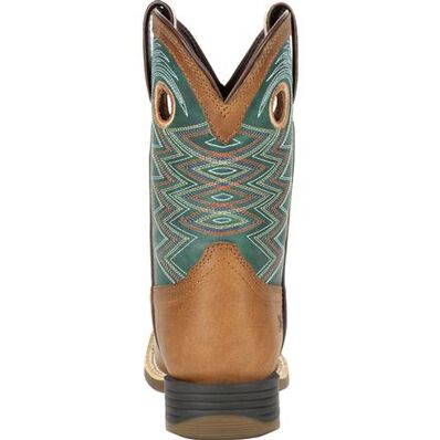 Durango Lil' Rebel Pro Big Kid's Teal Western Boot, , large