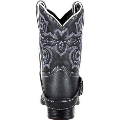 LIL' DURANGO® Little Kids' Black Stud Belted Western Boot, , large