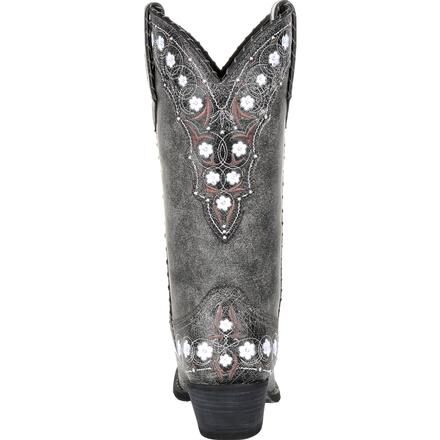 Crush by Durango Women s Pewter Floral Western Boot DRD0361