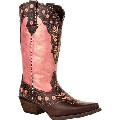 Crush™ by Durango® Women's Vintage Rose Gold Floral Western Boot, , large