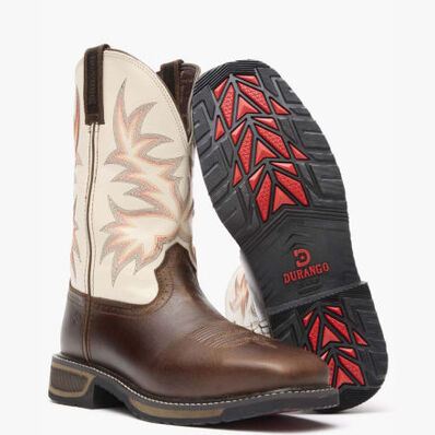 Durango® WorkHorse™ Chocolate Bone Steel Toe Western Work Boot, , large