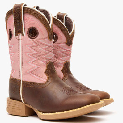 Lil’ Rebel™ by Durango® Big Kids’ Dark Chestnut Bubblegum Western Boot, , large