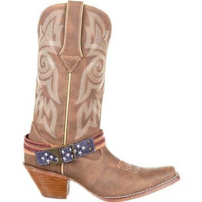 Crush™ by Durango® Women's Flag Accessory Western Boot, , large
