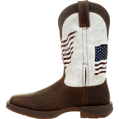Rebel™ by Durango® Distressed Flag Embroidery Western Boot, , large
