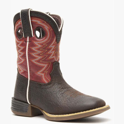 Durango® Lil' Rebel Pro™ Big Kid's Red Western Boot, , large