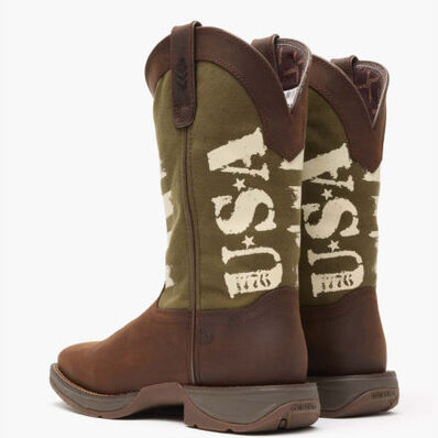 Rebel™ by Durango® Army Green USA Print Western Boot, , large