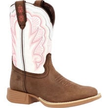 Durango® Lil' Rebel Pro™ Little Kid's Trail Brown and White Western Boot