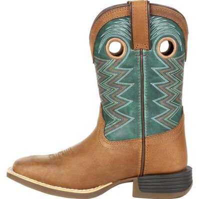 Durango Lil' Rebel Pro Big Kid's Teal Western Boot, , large