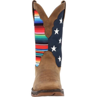 Lady Rebel by Durango® Women's Dusty Brown Serape Flag Western Boot, , large