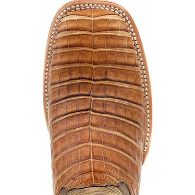 Durango® Premium Exotics™ Sunset Wheat Caiman Western Boot, , large
