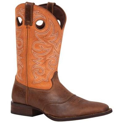 Durango® Nicotine and Burnt Orange Saddle Western Boot, , large