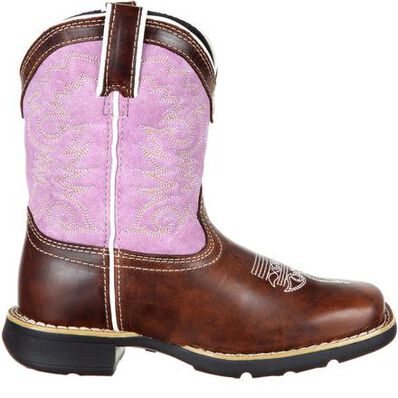 LIL' DURANGO® Little Kids' Lavender Pull-On Western Boot, , large