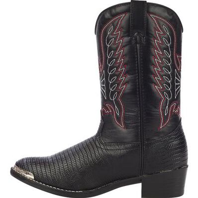 Durango® Little Kid Black Lizard Print Western Boot, , large