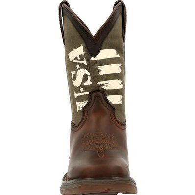 Lil' Rebel™ by Durango® Big Kids' Army Western Boot, , large