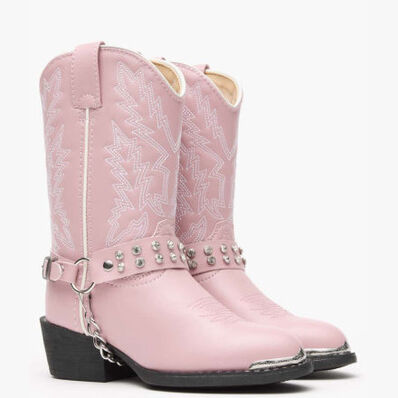 Durango® Little Kid Pink Rhinestone Western Boot, , large