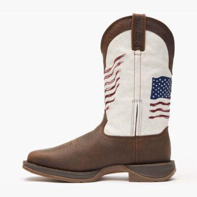 Rebel™ by Durango® Distressed Flag Embroidery Western Boot, , large