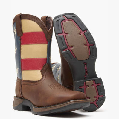 Lil' Rebel™ by Durango® Big Kids' Flag Western Boot, , large