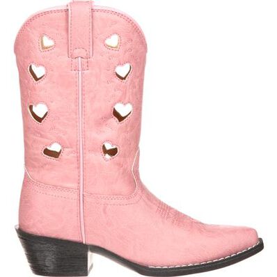 LIL' DURANGO® Heart Cutout Pink Western Boot, , large