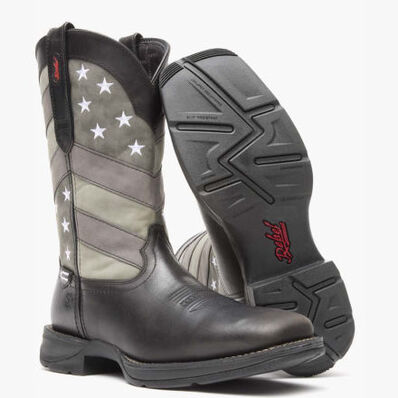 Rebel™ by Durango® Faded Black Flag Western Boot, , large