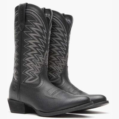 Durango® Rebel Frontier™ Black Western R-Toe Boot, , large